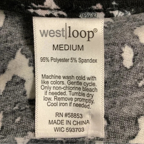 2x$18 West Loop Size Medium Animal Print Bow Tie Sleeve Top. New With Tags - Picture 5 of 5